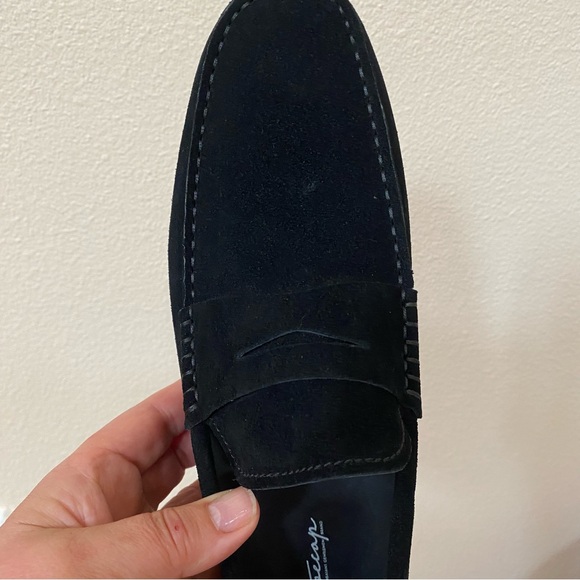 NWB Toecap Black Suede Driving Loafer for Men - Picture 4 of 9